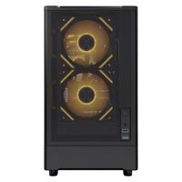 Casing Komputer Gaming Micro-ATX ITX Kompak dengan Panel Kaca Temper dan Pendingin Cair AIO 240mm