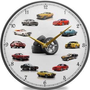 <span class=keywords><strong>Reloj</strong></span> de Pared de Estudio con Diseño de Neumático Estilo Europeo Personalizado, <span class=keywords><strong>Reloj</strong></span> Creativo de Acrílico con Forma de <span class=keywords><strong>Coche</strong></span>, Silencioso, Decorativo para Dormitorio y Sala de Estar - Product Image 2