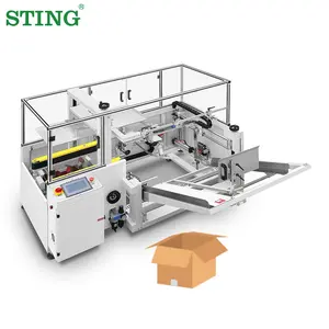 Fully Automatic Large Bottom Flap Folding Case Box Carton Forming Sealer Erector Machine