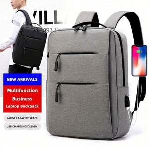 Custom Logo Unisex Oxford Polyester Laptop <b>Backpack</b> Zipper Anti-Theft USB Port 20-39L Capacity Business School Travel Letter - Product Image 1