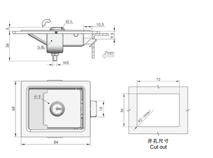 MS866-4 Zwart Gecoate Koolstofstaal IJzeren RV Slot Gereedschapskist Hardware Cargo Box Slot Trekker Metalen Vlakslot Zwart Met Sleutel - Product Image 3