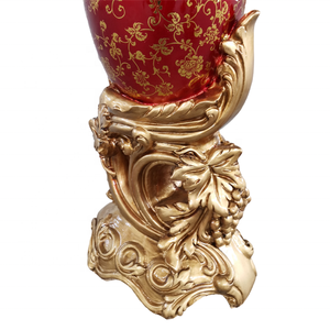 Maceta de flores con patrón de calcomanía roja, macetas suculentas <span class=keywords><strong>artificiales</strong></span>, suministros de fábrica directa - Product Image 5