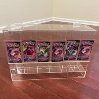 Dispenseur de paquets de boosters Pokémon TCG en acrylique de haute qualité avec protection UV, 6 emplacements