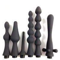 Silicone perle anus nettoyant lavage Vaginal nettoyage Plug Anal Douche lavement Sex Toy
