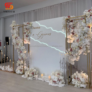 Mịn tuyệt đẹp PVC sân khấu nền đám cưới lớn Backdrop ý tưởng hình ảnh LED ánh sáng Acrylic Backdrop - Product Image 2
