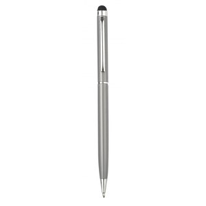Penna Stilo Capacitiva Intelligente GRIGIO SCURO in ALLUMINIO con PUNTA MAGNETICA e Punte di Ricambio in SILICONE METALLICO per Uso Mobile - Product Image 1