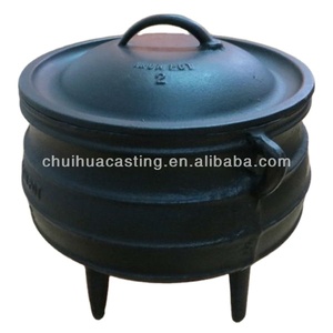 Marmite <span class=keywords><strong>en</strong></span> <span class=keywords><strong>fonte</strong></span> antiadhésive de qualité supérieure avec 3 pieds pour le camping <span class=keywords><strong>en</strong></span> extérieur - Product Image 6