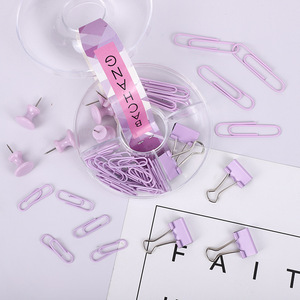 Dễ Thương Kẹo Macaron Đa Màu Văn Phòng Học Sinh Viên Kim Loại Giấy Clip Chất Kết Dính Clip Đẩy Pins Đặt Văn Phòng Phẩm Nguồn Cung Cấp - Product Image 5