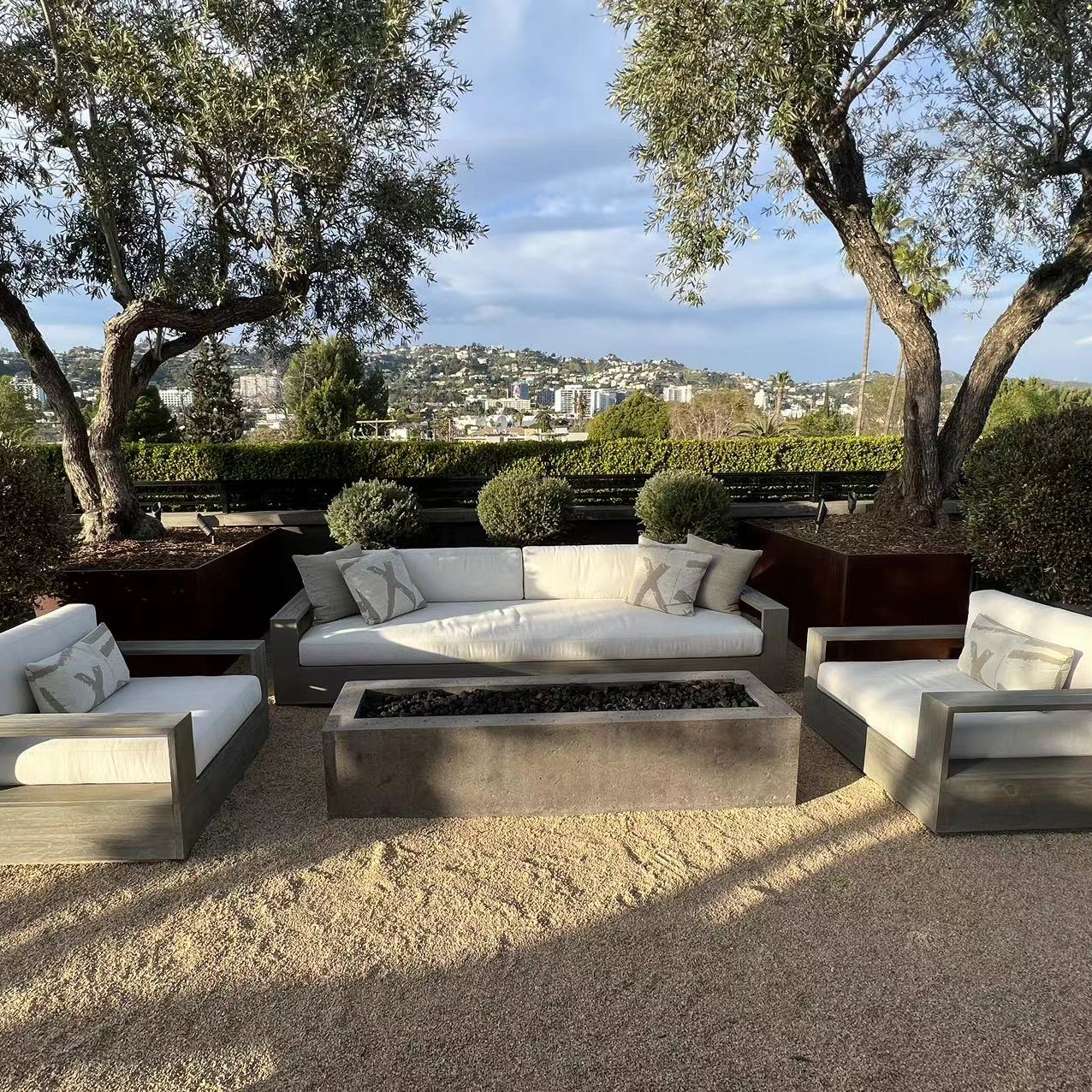 2023 wholesale patio furniture outdoor modern furniture teak wood garden sofas sets