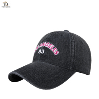 Gorra de Béisbol Vintage de Mezclilla Oxford Desgastada de 6 Paneles, 100% Algodón, Hebilla Metálica Ajustable, Transpirable, Impermeable, con Logotipo Personalizado