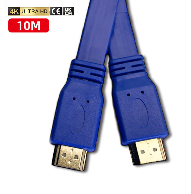 10M HDMI FLAT Cheap HDMI 1.4 Cable 3D 1080P 4K Male to Male PVC Jacket HDTV Cable 10M in Blue