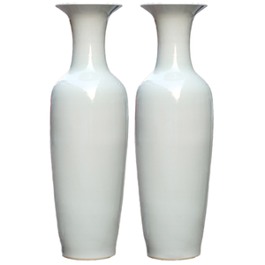 Cổ Màu Trắng Lớn Gốm Cao Hoa Bình Làm Bằng Tay Sang Trọng Sơn Cho Trong Nhà Ngoài Trời Nhà Trang Trí Cho Khách Sống Đám Cưới - Product Image 4