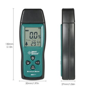 เครื่องตรวจวัดความชื้นไม้ดิจิตอล LCD รุ่น AS971 ยี่ห้อ SMART SENSOR แบบมินิ พร้อมหัววัด 2 ขา ช่วงการวัด 2%-70% - Product Image 6