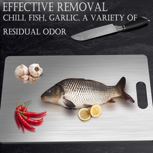 キッチン食品グレード耐久性のある大型金属チョッピングボード両面チタンカッティングボード304ステンレス鋼カッティングボード - Product Image 6