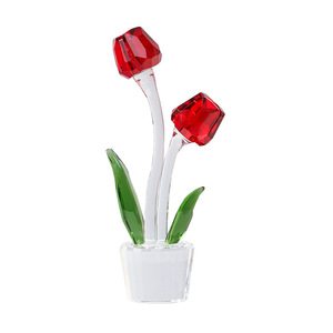 Adorno de Tulipán de Cristal Dazi, Regalo Decorativo de Cristal Artificial para Decoración del Hogar y Escritorio - Product Image 4