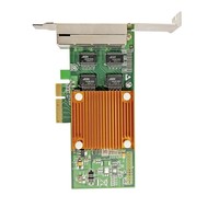 Tarjeta adaptadora de red para servidor PCIe de 4 puertos, tarjeta NIC 10/100/1000M Gigabit Ethernet, compatible con dúplex completo/dúplex medio