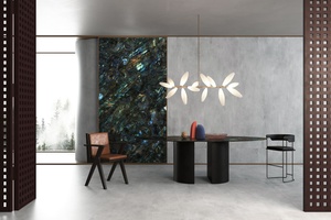 3200*1600mm Large Format <strong>Onyx</strong> Sintered Stone Artificial <strong>Slabs</strong> Glossy for Floor and Background Wall Living Room - Product Image 4