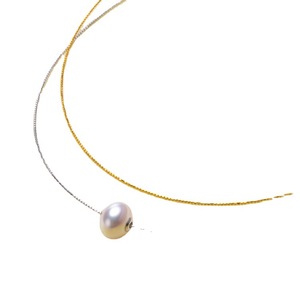 S925 <b>Silver</b> DIY Pearl Accessory 18-Inch Fashion <b>Necklace</b> with Sparkling Platinum Gold Plated <b>Chain</b> 18 Inch - Product Image 4