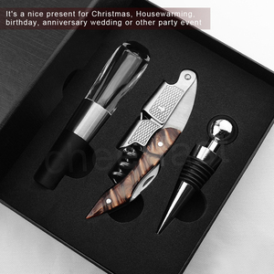 All In One Mut Function Black Box Premium Set <span class=keywords><strong>Kit</strong></span> de vin avec accessoires en acier inoxydable Ouvre-bouteille de vin Tire-bouchon Bouteille de vin - Product Image 4