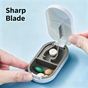プレミアムピルカッター、シャープなステンレススチールブレード付きポータブル薬スプリッタータブレットとビタミン - Product Image 2