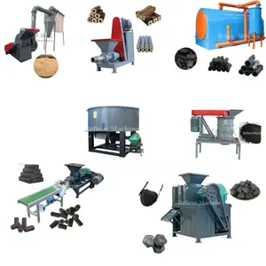 Wood Charcoal Carbonization Stove Furnace Line Charcoal Ball Press Machine Coal Charcoal Briquette Rod Making Machine