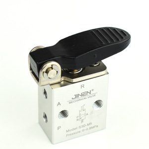 วาล์วควบคุมลมแบบกดปุ่ม 2 ตำแหน่ง 3 ทาง รุ่น S3D-M5 ยี่ห้อ Jinen ผลิตจากอลูมิเนียมอัลลอย - Product Image 2