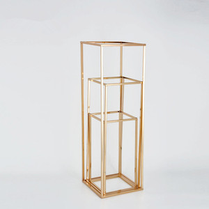 Dibei Chất Lượng Cao Hiện Đại Đảng Bàn Đám Cưới Trang Trí Kim Loại Hoa Đứng Cao Vàng Cưới Centerpieces - Product Image 3