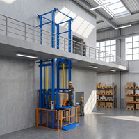 Monte-charge électrique pour entrepôt, prix usine 20%, entraînement par vérin hydraulique, élévation 16m, commande sans fil, en acier