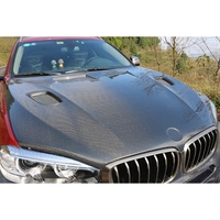Nuevo Kit Protector de Capó de Fibra de Carbono para F15/F16 2013-2019, para X5/X6, Instalación con Tornillos, Malla Negra