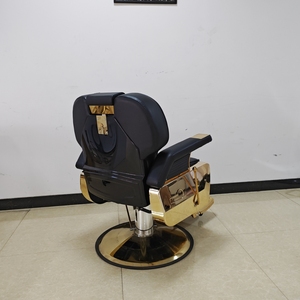 Sillón de Barbería Moderno de Lujo en Blanco, Hierro y Cuero, Muebles de Salón de Estilo Antiguo y Vintage para Barbería y Salón de Uñas - Product Image 5