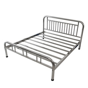 <span class=keywords><strong>Lit</strong></span> Métallique Robuste Facile à Assembler Lits Simples Doubles Résistants pour Usage Domestique et Hospitalier Moderne pour Chambre à Coucher <span class=keywords><strong>en</strong></span> Acier Inoxydable - Product Image 6