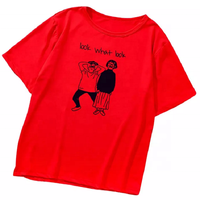 Nouveau design T-shirt unisexe décontracté d'été éco-responsable à motif de dessin animé, coupe classique, col standard, impression numérique, manches courtes, 100 % coton