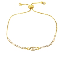 Bijoux fantaisie plaqués or avec zircon, accessoires de tennis, bracelet pour femmes, bracelet maléfique