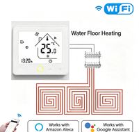 Termostato Inteligente WiFi Zigbee Tuya para Calefacción por Suelo Radiante, Programable, Control de Temperatura Constante, Control Remoto por Aplicación