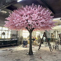 Arbres ronds géants artificiels de cerisier de 10 pieds pour l'intérieur, arbre de cerisier naturel de 12 pieds pour la décoration de restaurant, arbre à fleurs de 2 mètres