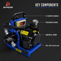 Unit Filter Oli Mini PFE-6 Mesin Pemurni Oli Bekas Portabel Genggam 0.6 MPa Baru