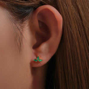 CANNER - Juego de Aretes Pequeños de Plata de Ley 925 con Circonita Cúbica en Forma de Rombo, Regalos para Mujer, Joyería - Product Image 5