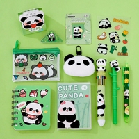 Niedliches Panda-Schreibwarenset Cartoon-Plüschtier Stift Bleistift Radiergummi Notizbücher Geschenkset für Schüler Lehrer