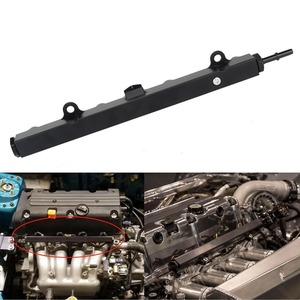 Rail de carburant noir en alliage d'aluminium pour Honda Civic Acura K20 K24, pièce de tuning moteur - Product Image 1