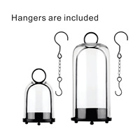 Bougeoir Rétro en Verre en Forme de Dôme avec Anneau de Suspension Simple, Peint par Pulvérisation, pour Bougies Parfumées, Idéal Salon et Salle à Manger