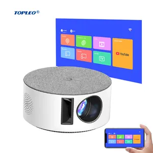 Topleo 1080P Máy Chiếu Thông Minh Xách Tay LCD Màn Hình Không Dây Phản Chiếu Video Đa Phương Tiện Nghệ Thuật Infocus Mini LED Chiếu Nhà