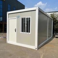 Casa Contenedor Modular de Lujo Desmontable de 20 pies con Paneles Sándwich, Hogar Prefabricado para Acampar al Aire Libre