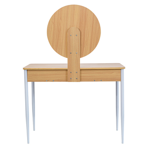 Coiffeuse classique pour filles avec des motifs simples Station de maquillage en bois Tabouret de table et tiroirs à miroir pour meubles de maison de chambre à coucher - Product Image 5