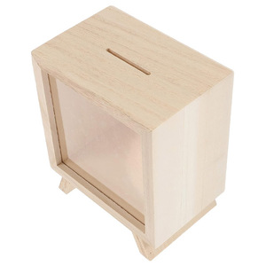 Patrón personalizable hucha <span class=keywords><strong>de</strong></span> madera <span class=keywords><strong>Caja</strong></span> <span class=keywords><strong>de</strong></span> Ahorro <span class=keywords><strong>de</strong></span> monedas irrompible transparente dinero efectivo almacenamiento pared signo madera artesanías cajas - Product Image 2