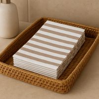 Serviettes d'invités jetables effet lin – Serviettes de toilette de luxe douces et absorbantes en tissu Airlaid de qualité supérieure – Serviettes élégantes