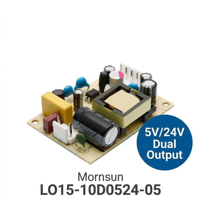 LO15-10D0524-05 15W AC-DC Isolated Power Module 5V 24V Dual Output 85-264VAC EN Certified Industrial SMPS