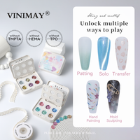 Vinimay Nouveau Kit de Vernis Gel Magnétique Ultra-Fin à Effet Œil de Chat, Polyvalent pour Nail Art et Peinture
