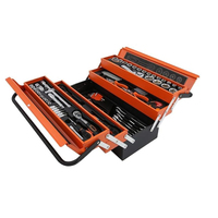 Kit d'outils combinés à cliquet et douilles mécaniques de 85 pièces en 5 couches pour atelier de réparation automobile