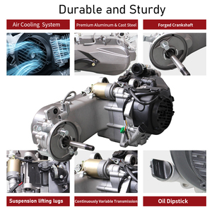 Moteur monocylindre 4 temps refroidi par air <span class=keywords><strong>125CC</strong></span> GY6 5,8 kW avec transmission par courroie CVT pour scooter <span class=keywords><strong>Honda</strong></span> Yamaha SEA - Product Image 2