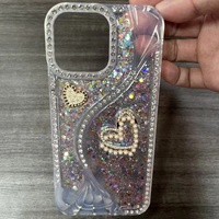 Coque de téléphone en TPU scintillante effet diamant pour iPhone 17 16 15 14 13 et Infinix Smart20 Smart10 Smart9 – Nouvelle collection décorative « Love »